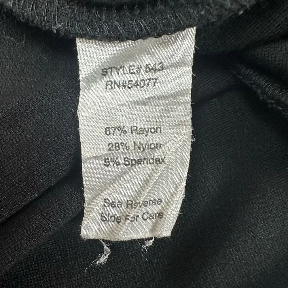 Cabi Women's Size L Ponte Knit Seamed Leggings Black Stretchy Pull On Style #543